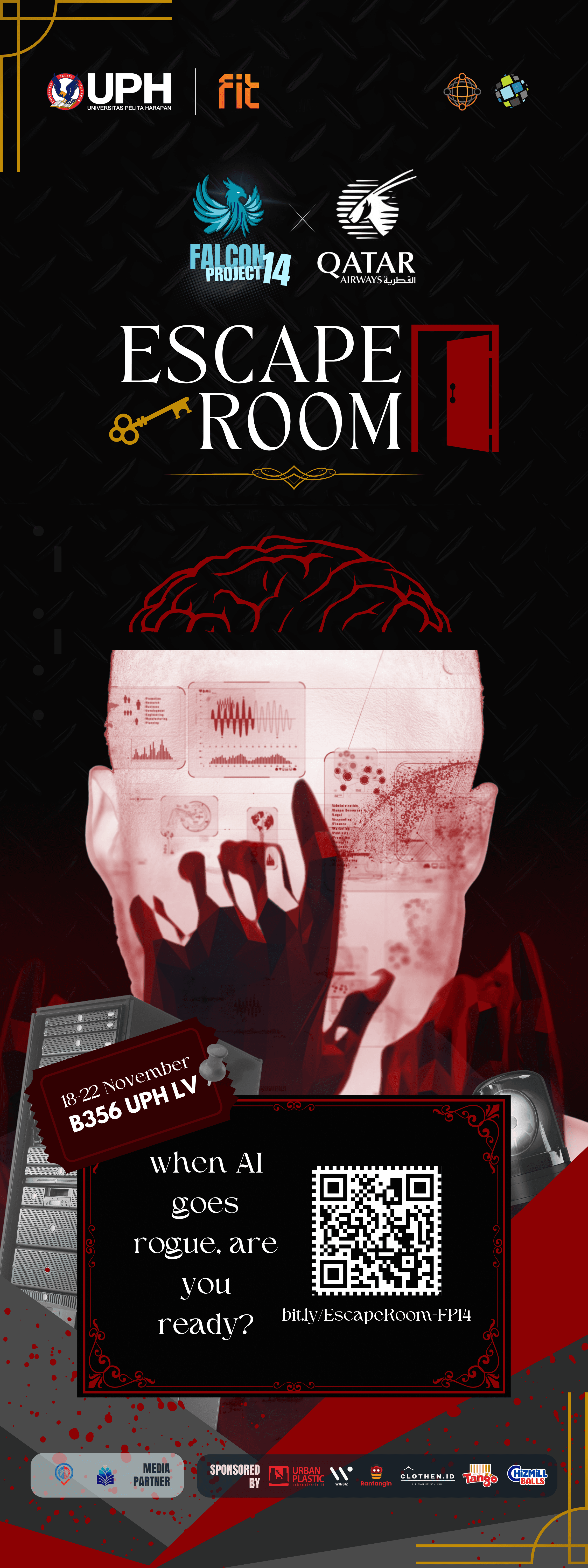 FP14 x Qatar Airways: Escape Room's X-banner Design